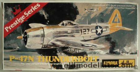 Aurora-Heller 1/72 Republic P-47N Thunderbolt - USAF 463rd FS Pacific or 56th Fighter Group Wolfpack, 6603 plastic model kit